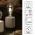Tisch-Lampe "Zahnrad" mit Zement-Sockel, LED-Filament-Lampe, batteriebetrieben