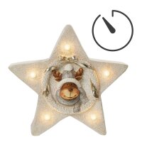 LED-Figure "Star - Reindeer," with Timer, battery operated