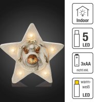 LED-Figure "Star - Reindeer," with Timer, battery operated