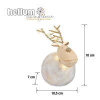 LED-Deco Figure  "Beton Reindeer", 10 x 7 cm, 10 warm-white LEDs, battery operated