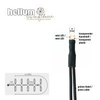 50-pcs. LED-Lightchain, warm-white, green cable, EU-Plug