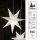 Stern, doppellagig, weiß, hängend,  weißes Kabel, E14 Sockel, mit Schalter, Ø 63 cm, für außen, inkl. Lampe