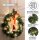 LED Door Wreath green, 60 LEDs warm-white, 60 cm Ø, battery operated