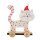 LED-Figure Cat, standing,  illluminated,  mobile, 5 warm-white LEDs, battery operated