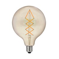 LED-Globe-Lampe G125 E27 5W Glas goldfarben