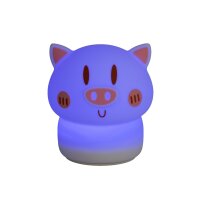 LED-Night Light "Pig", color changing when touched