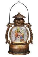LED Water Ball-Shape Lantern, bronze oloured, Snowman +...