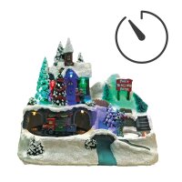 LED-Scene with village and driving traing, battery operated