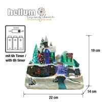 LED-Scene with village and driving traing, battery operated