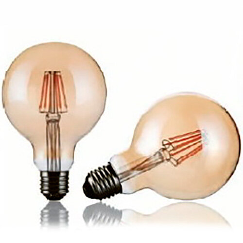 LED-Filament-Lampe G95, E27, 2,5W, Glas goldfarben, 225 lm