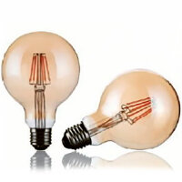 LED-Filament-Lampe G95, E27, 2,5W, Glas goldfarben, 225 lm