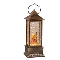 LED Water Tower Lantern. bronze coloured,  with dog, battery operated