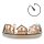 LED Wooden City in semicircle, 8 warm-white LEDs, battery-operated
