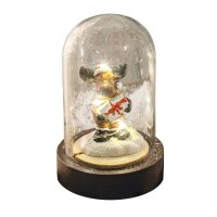 LED-Bell  "Reeindeer with gift", 3 warm-white...