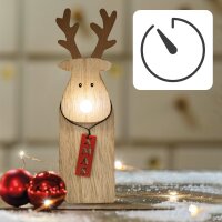 LED-Reindeer with illuminated nose, 1 warm-white LED,...