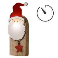 LED-Holz-Weihnachtsmann mit leuchtender Nase, 1 LED...