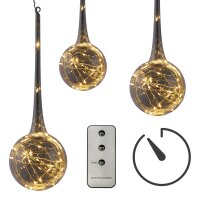 LED-Glass-Moon with Lightchain with copper wire, 30...