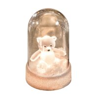 LED-Glocke mit Acryl-Teddy-Bär, 1 warm-weiße...