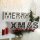 LED Wooden sign "Merry Xmas", 52 warm-white LEDs, battery operated.