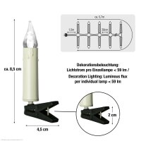20-pcs LED-Topcandle-Lightchain warm-white LEDs, for indoor,with EU-Plug