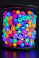 180-pcs. LED-Ball-Lightchain, coloured LEDs,  with Outdoor-Transformer, on barrel