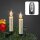 kabellose Kerzen, 12 LEDs elfenbein Schaft mit Wachstropfen, warm-weiß, Infrarot-Fernbedienung