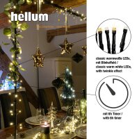 LED-Light Chain with twinkling bulb, CWW, 120L with timer