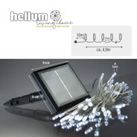 LED-Solar-Lichterkette, 50 LEDs weiß