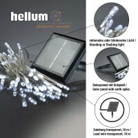 LED-Solar-Lichterkette, 50 LEDs weiß