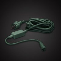 Plug cable for extendabale lightchain, 5 m, green