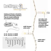 80-pcs. LED-Icicle Curtain with winkle effect, "System-Profi", warm-white, white cable, 190 x 60 cm, extendable, w/o plug