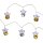 12-pcs. Lightchain with Acryl-Angel and Bells, warm-white, transparent cable, Indoor-Transformer