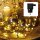 80-pcs. LED-Ball-Lightchain, warm-white, black cable, with Timer. Outdoor-Transformer