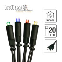 20-pcs. LED-Minilightchain, coloured, indoor, with EU-Plug