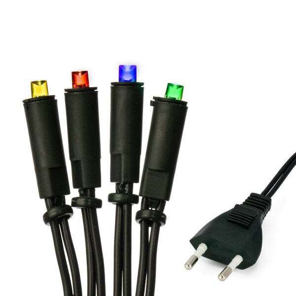 LED-Minilichterkette, 30 LEDs bunt, Innenstecker