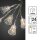 24-pcs. LED-Lightchain with bells, warm-white, transparent cable, Indoor Trafo