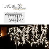 100-pcs.. LED-Icicle Curtain with Decoration Parts, white LEDs, Outdoor Transfomer