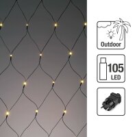 105-tlg. LED-Lichtnetz, warm-weiße LEDs, Außen-Trafo