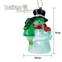 LED-Snowman with Tree, RGB, battery operated