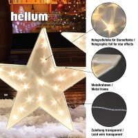 LED-Holographic Star, 24 LED warm-white, Indoor-Trafo
