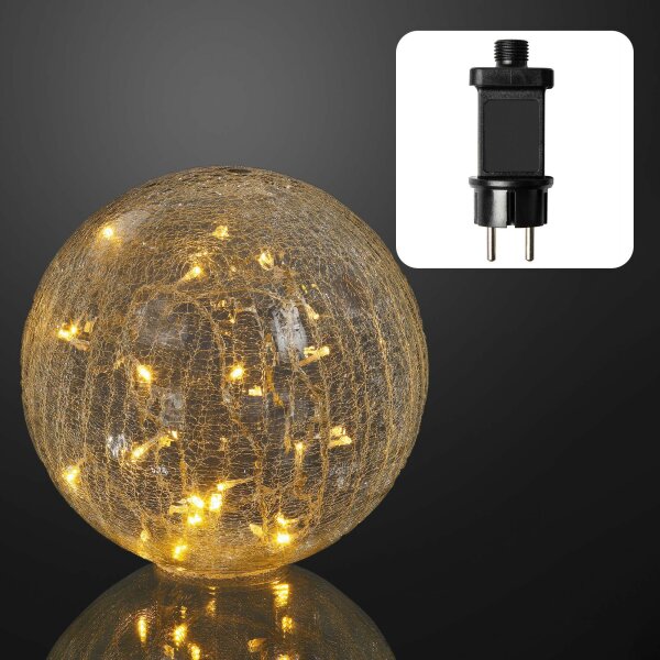 LED-Acrylic-Deko-Kugel, 32 warm-weiße LED, 30 cm Ø, IP 44 Außen-Transformator