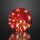 LED-Deco Glass Ball, Crackle Optic, 24 red LED, 25 cm Ø, Outdoor Transformer