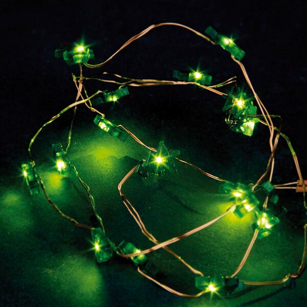 LED-Kette, "Tauperlen-Bäume", 20 LEDs grün, batteriebetrieben