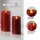 LED-Wachskerze, rot, 9,5x5cm, LED gelb, batteriebetrieben