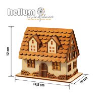 LED wooden half-timbered house