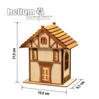 LED wooden half-timbered house 11.5 x 9.5 x 16.5