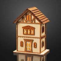 LED wooden half-timbered house