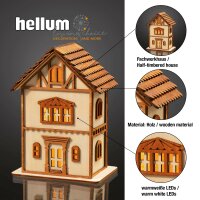 LED wooden half-timbered house