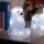 LED-Acryl Eisbär sitzend, 10 LEDs weiß, 14x19cm, batteriebetrieben