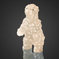 LED-Acryl Eisbär stehend, 200 LEDs warm-weiß,...